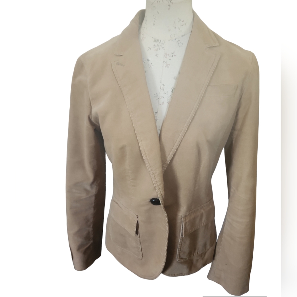 Banana Republic Tan Blazer Tailored Fit Notched Lapel